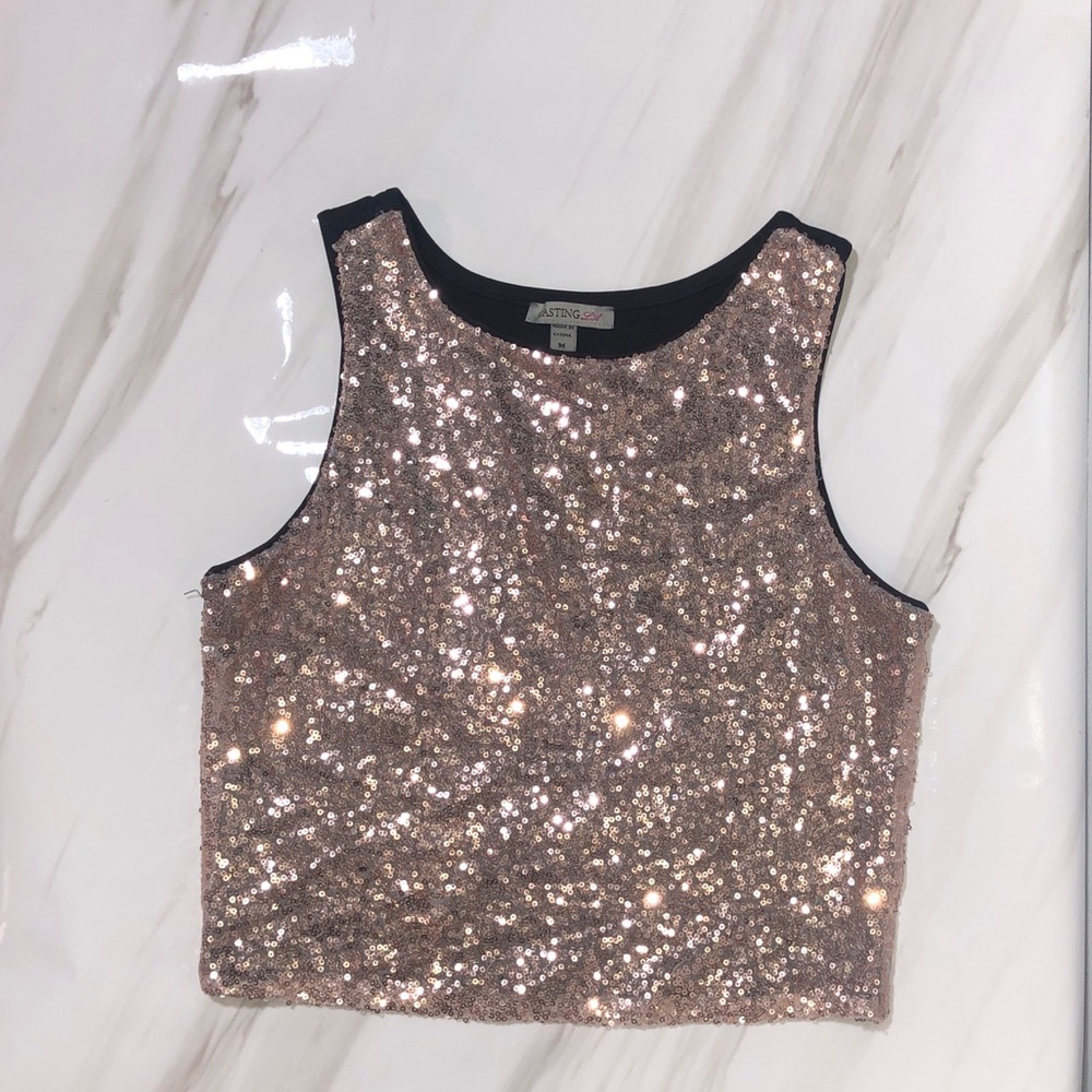 Sequins crop top